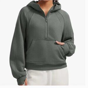 CRZ Yoga Half Zip Hoodie in Grey Sage